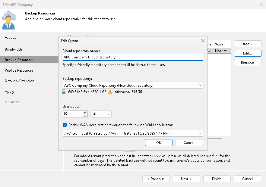 Moving Tenant Backups to Another Cloud Repository