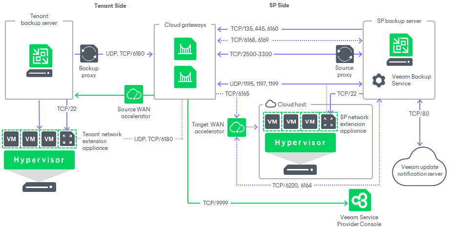 Ports in Snapshot-Based Replication Scenarios