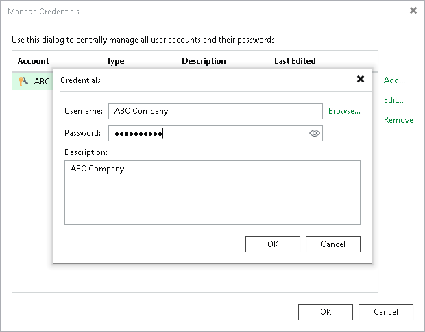 Changing Password for Tenant Account