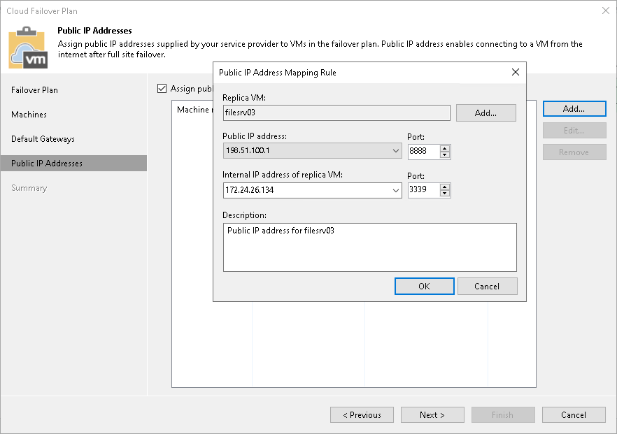 Step 5. Specify Public IP Addressing Rules