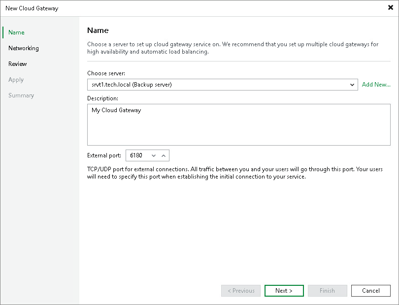Step 2. Choose Server