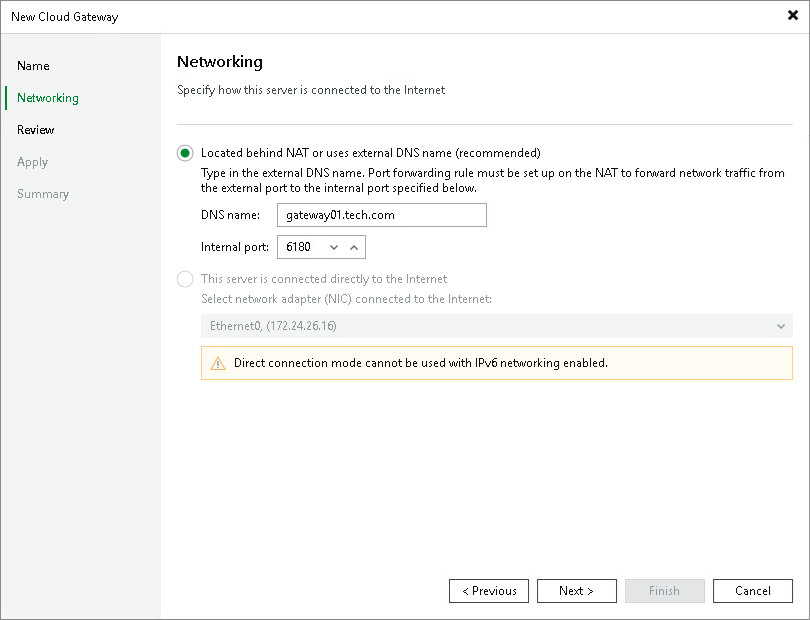 Step 3. Specify Network Settings