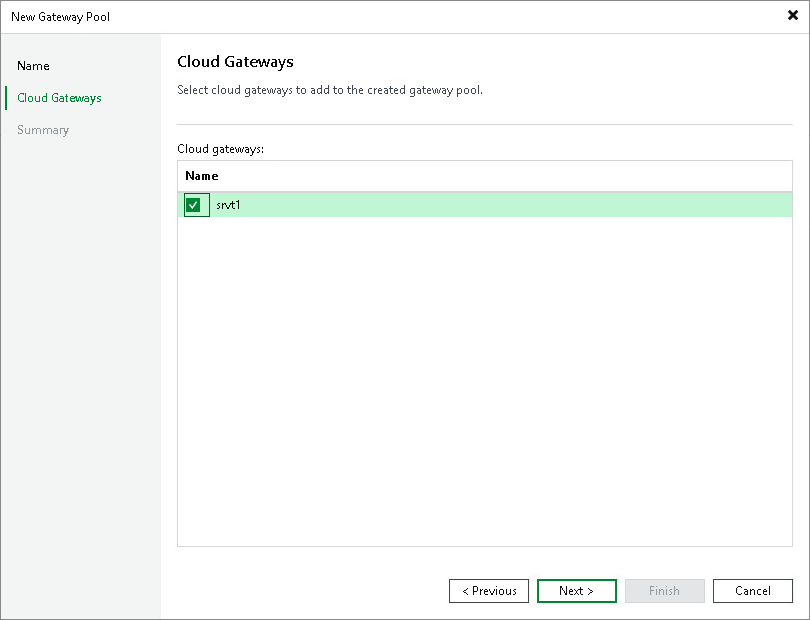 Step 3. Select Cloud Gateways
