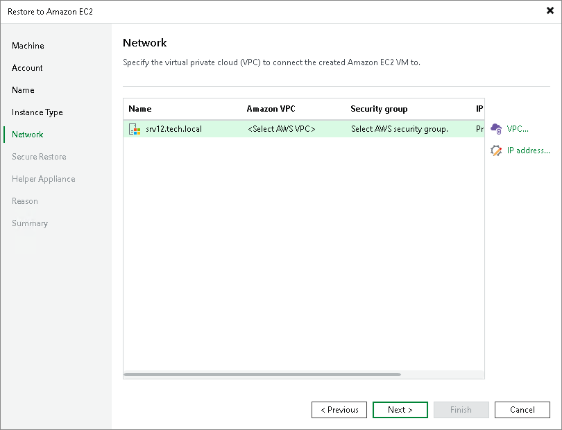 Restoring Tenant Backups to Amazon EC2