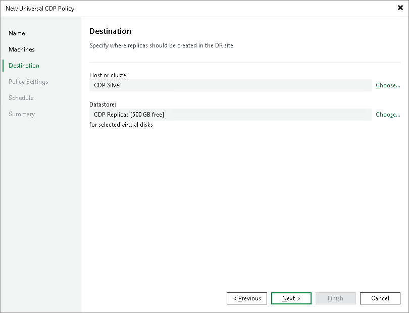 Creating Universal CDP Policies