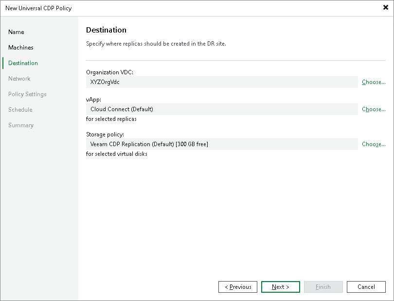 Creating Universal CDP Policies