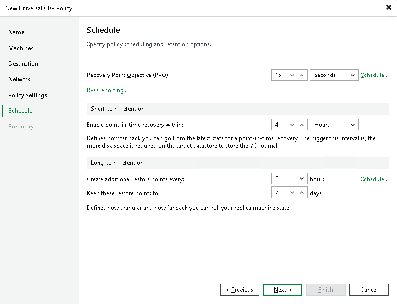Creating Universal CDP Policies