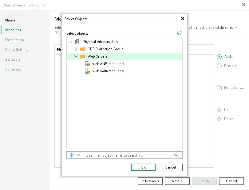 Creating Universal CDP Policies