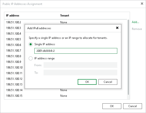 Managing IPv6 Addresses