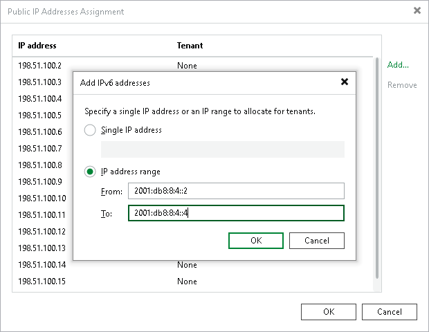 Managing IPv6 Addresses