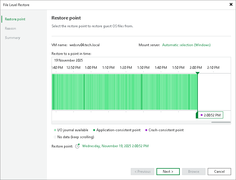 Restoring VM Guest OS Files