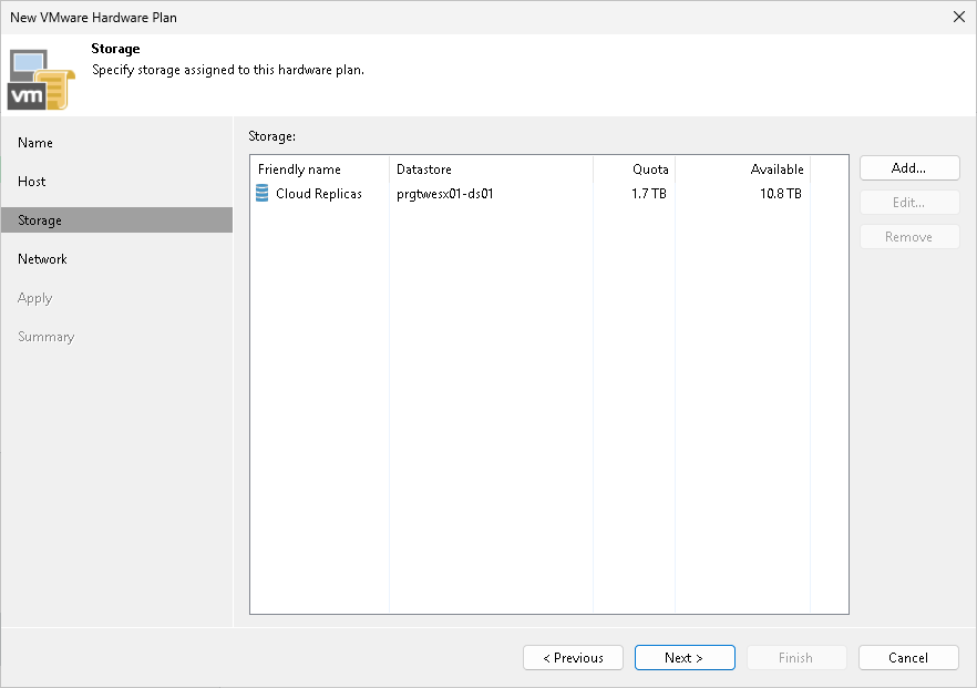 Step 4. Specify Storage Settings