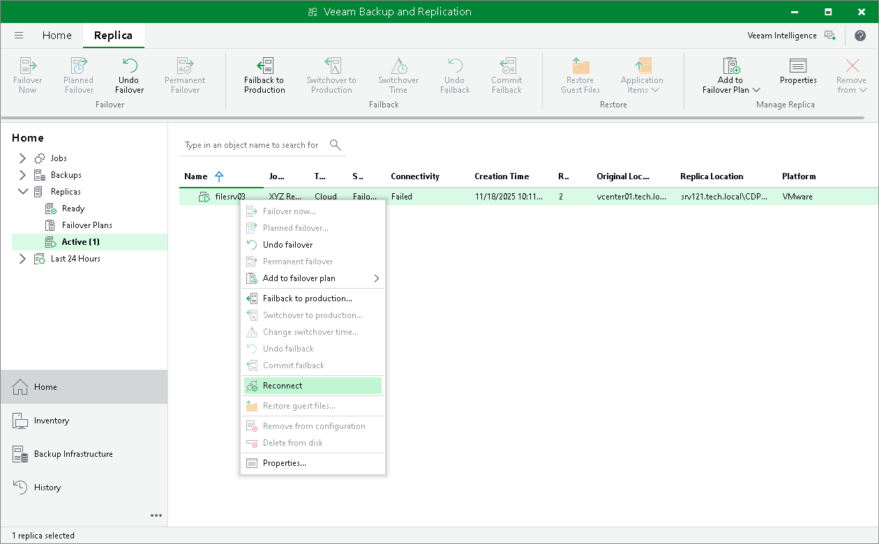 Reconnect to re-establish VPN Tunnel