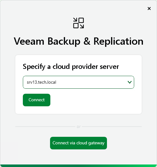 Step 2. Connect to SP Backup Server