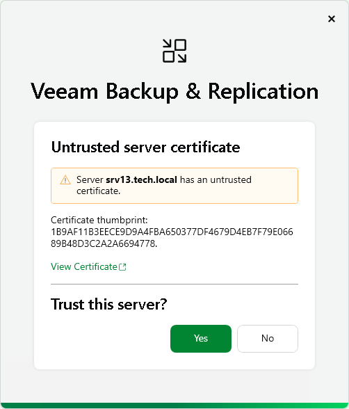 Step 2. Connect to SP Backup Server