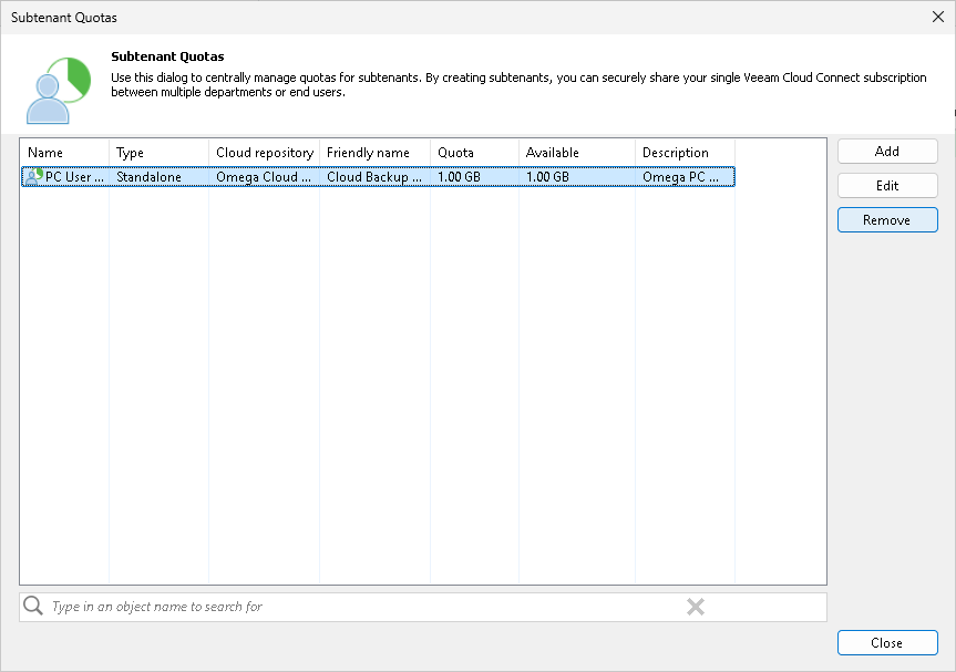 Deleting Subtenant Account