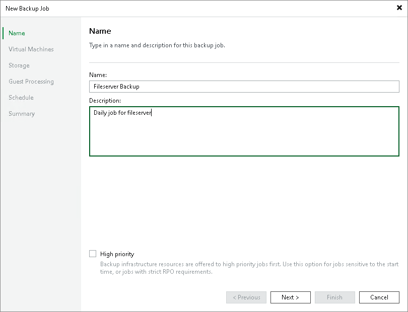 Creating VM Backup Jobs