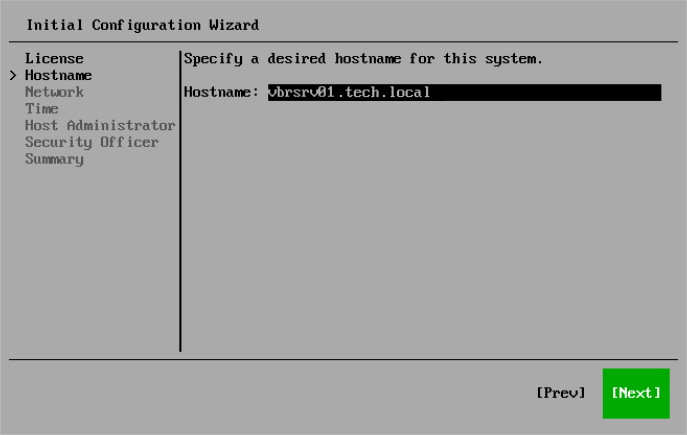 Step 5. Specify Hostname