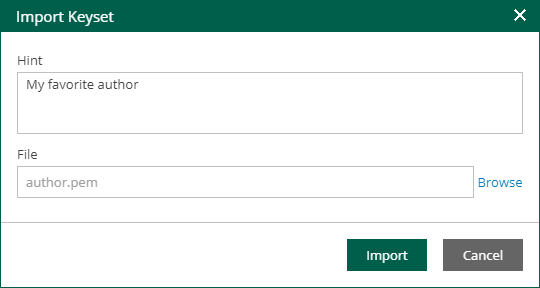 Exporting and Importing Enterprise Manager Keyset