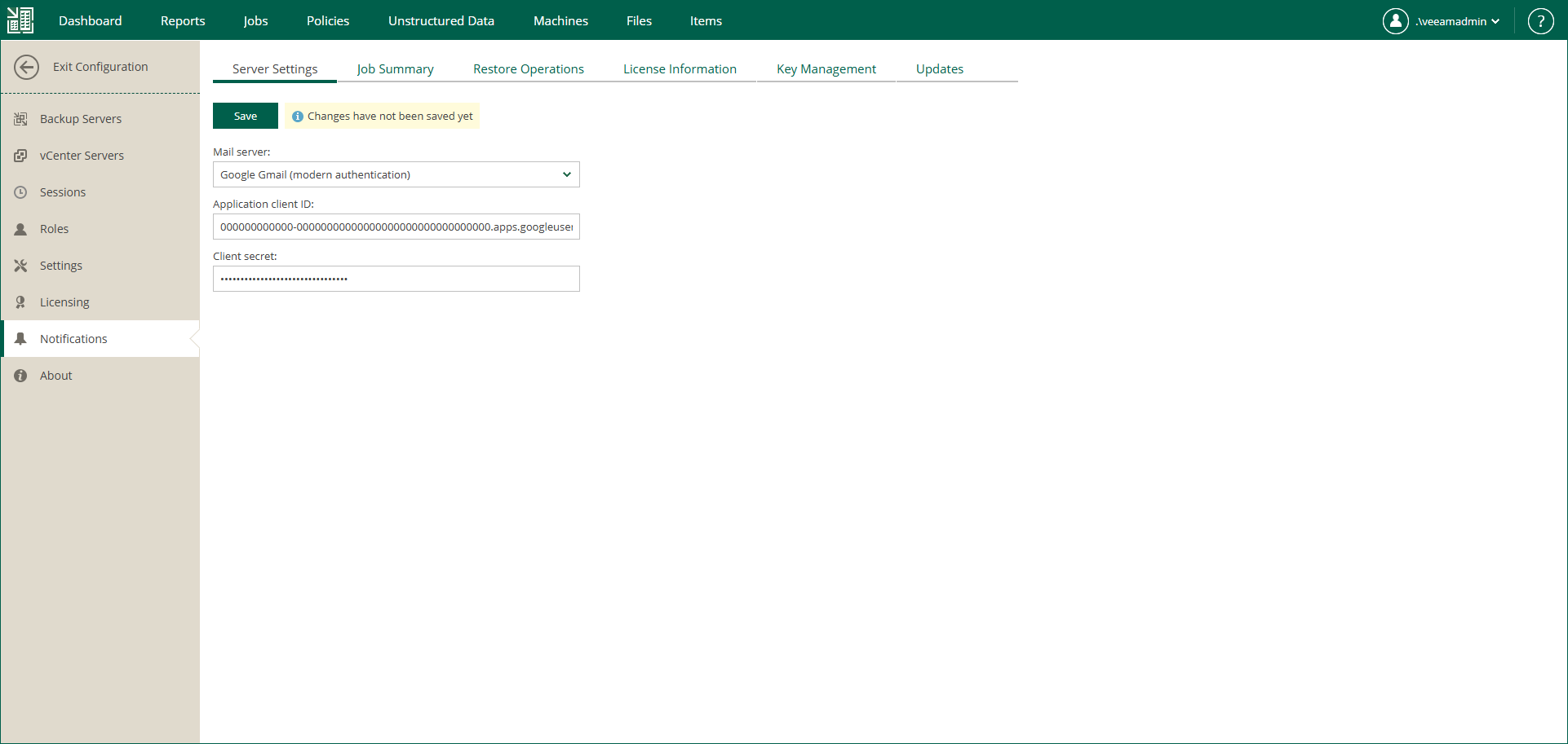Email Server Settings