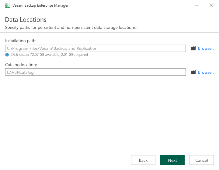Step 9. Specify Data Locations