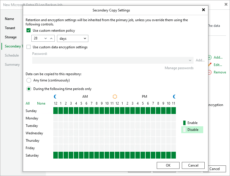 Step 6. Specify Secondary Repository Settings
