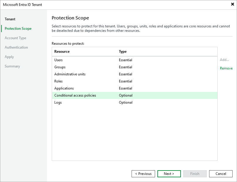 Step 3. Specify Protection Scope