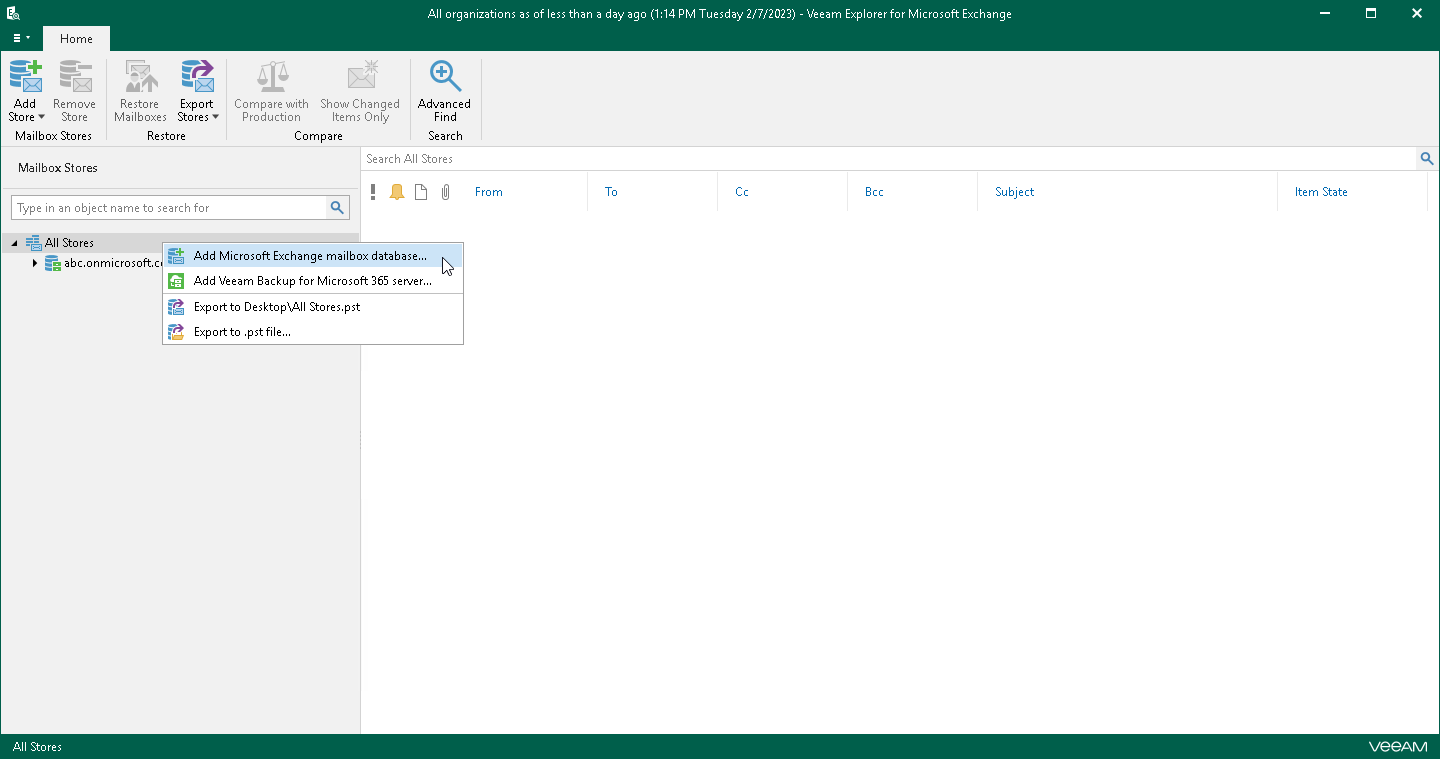 Adding Microsoft Exchange Databases