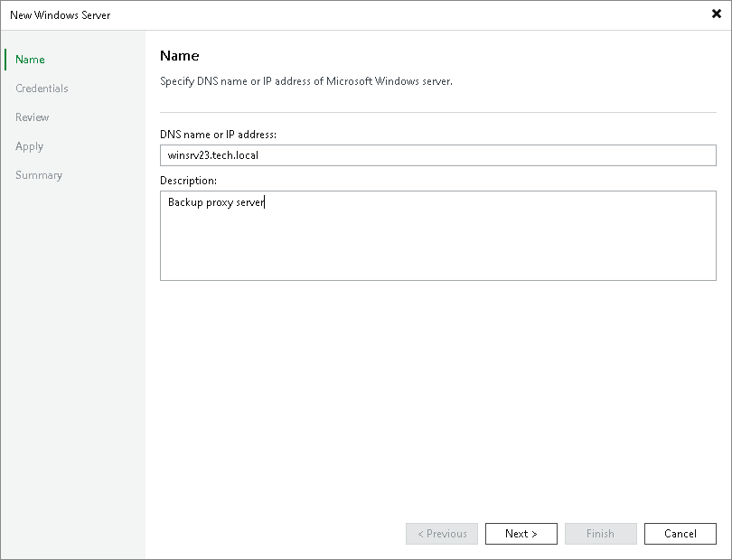 Step 5. Configuring VMware Backup Proxy