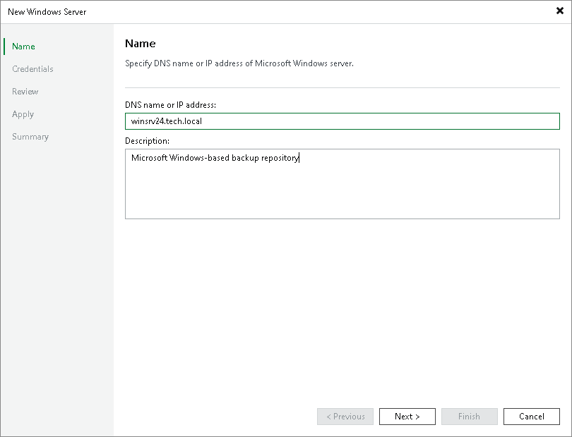 Step 7. Configuring Backup Repository