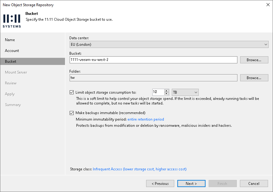 Step 4. Specify Object Storage Settings