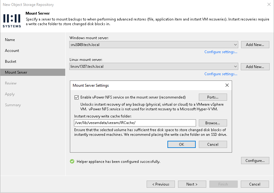 Step 5. Specify Mount Server Settings