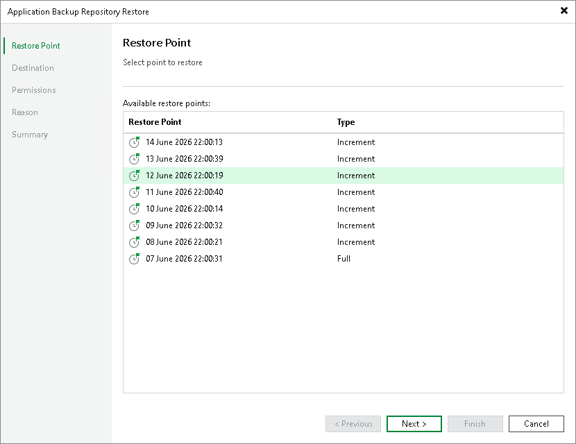 Step 2. Select Restore Point