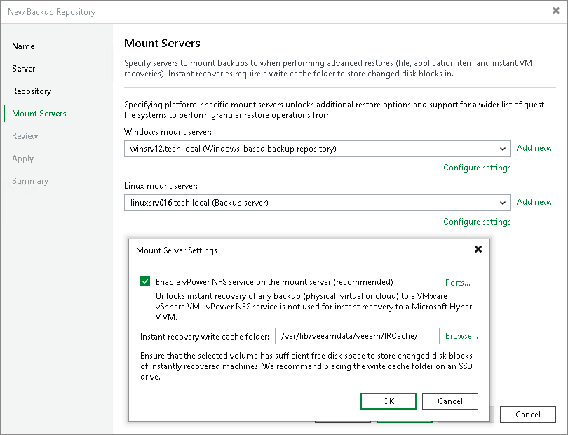 Step 5. Specify Mount Server Settings