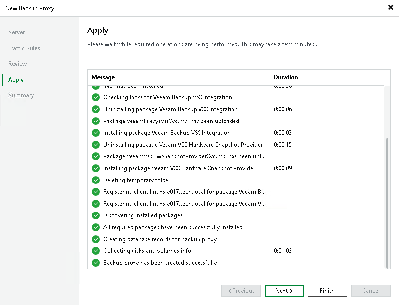 Step 5. Apply Backup Proxy Settings
