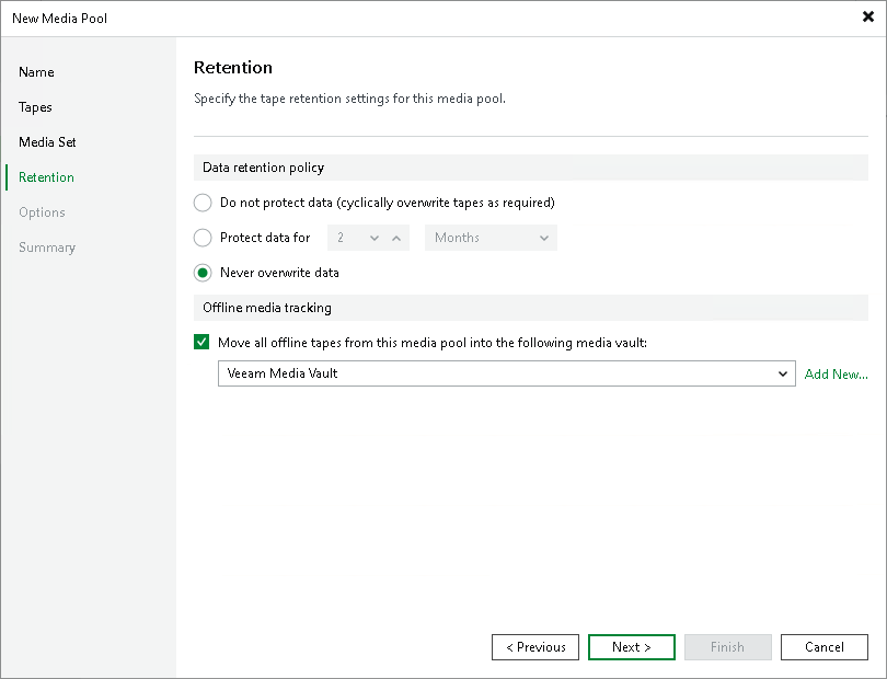 Step 5. Specify Retention Settings