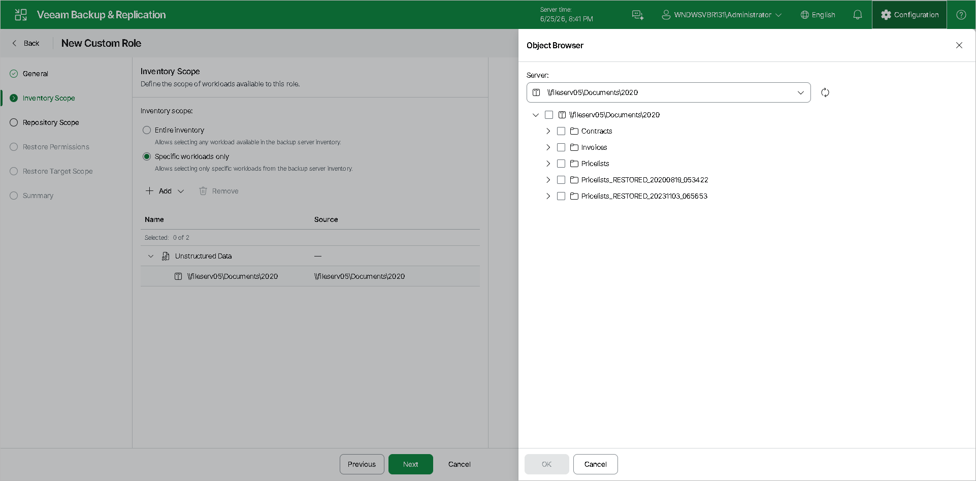 Step 3. Define Inventory Scope
