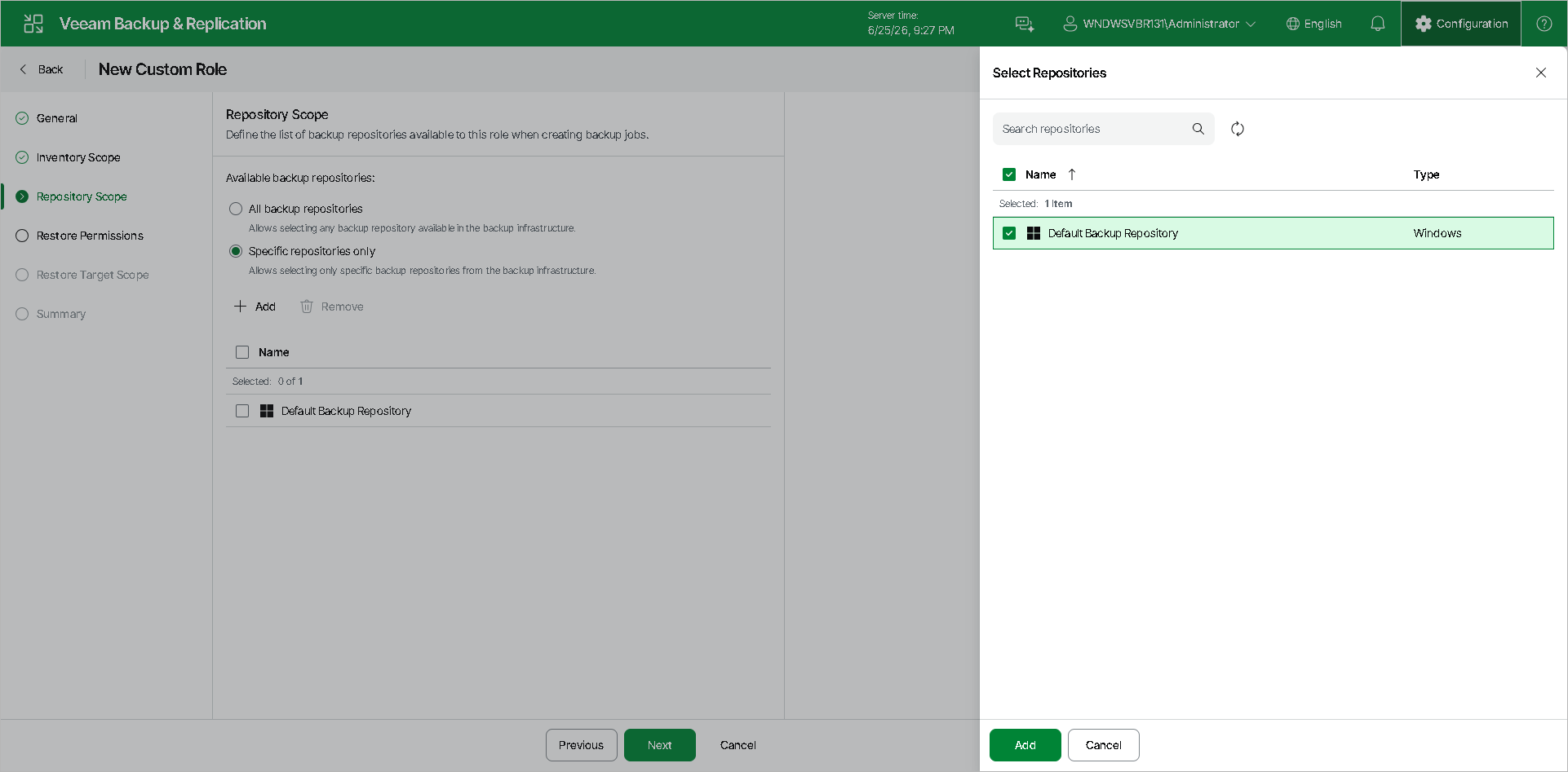 Step 4. Define Repository Scope