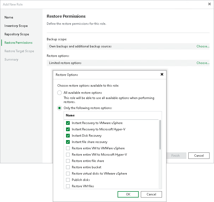 Step 5. Configure Restore Permissions