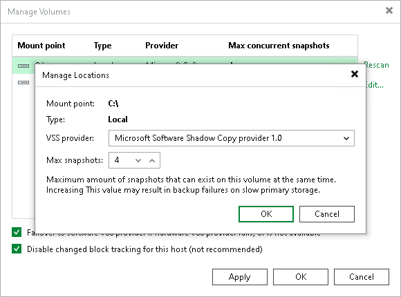 Step 7. Specify Settings for Connected Volumes