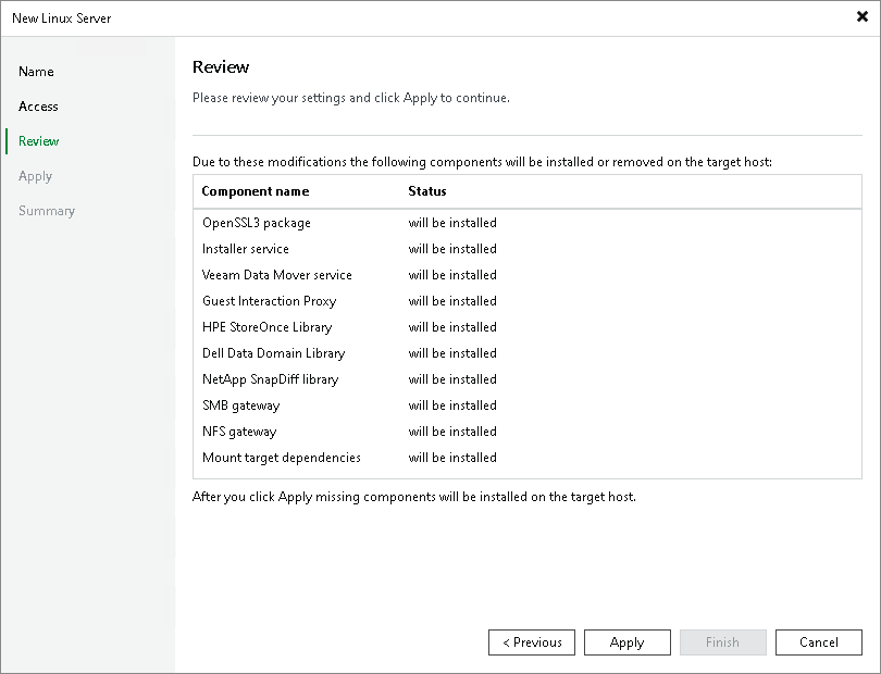 Step 4. Review Components