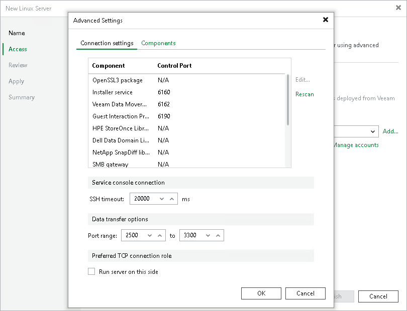 Step 3. Specify Credentials and SSH Settings