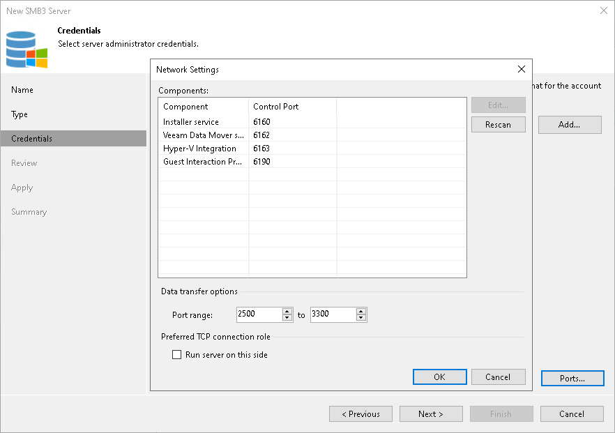 Step 4. Specify Credentials