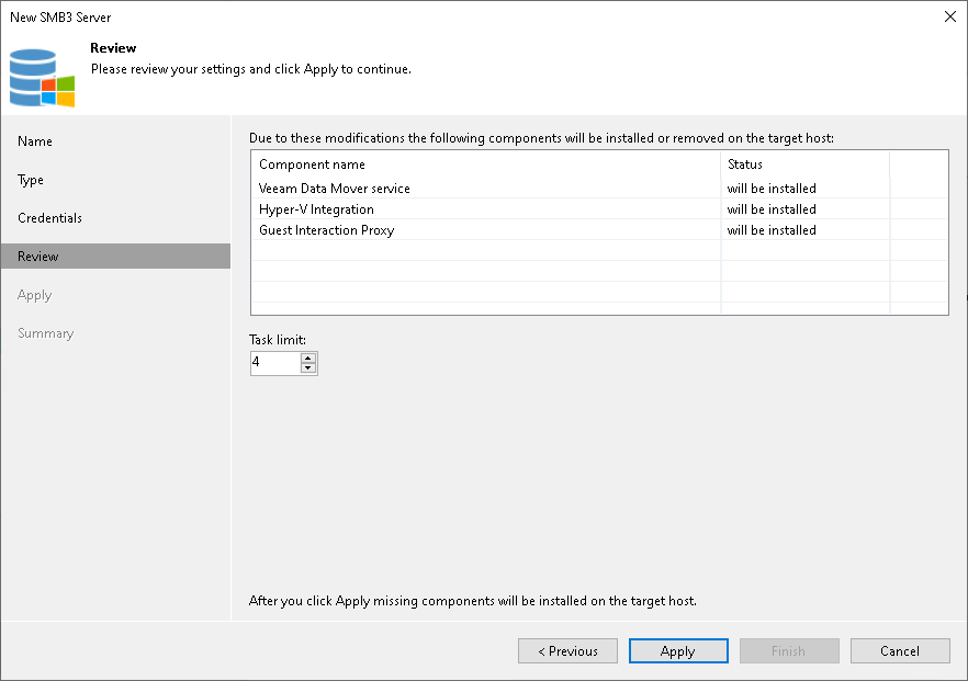 Step 5. Review Components