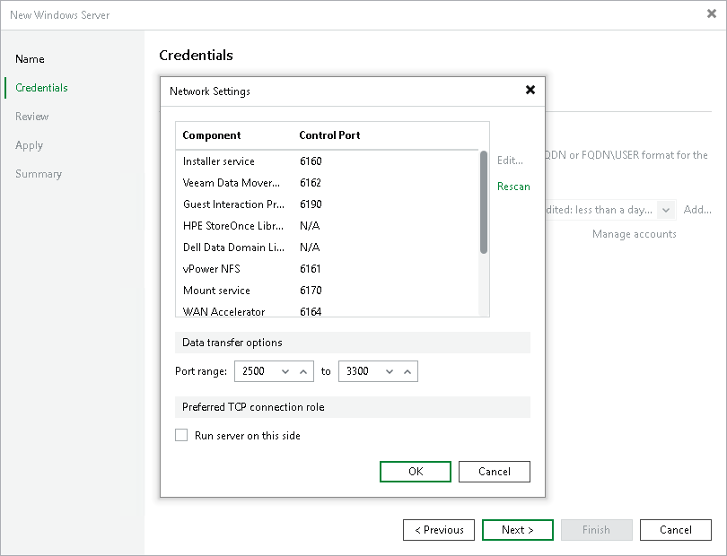 Step 3. Specify Credentials