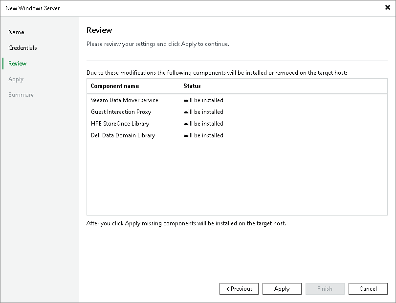 Step 4. Review Components