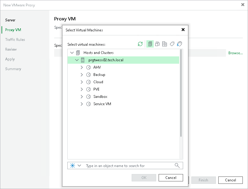 Step 3. Select Proxy VM
