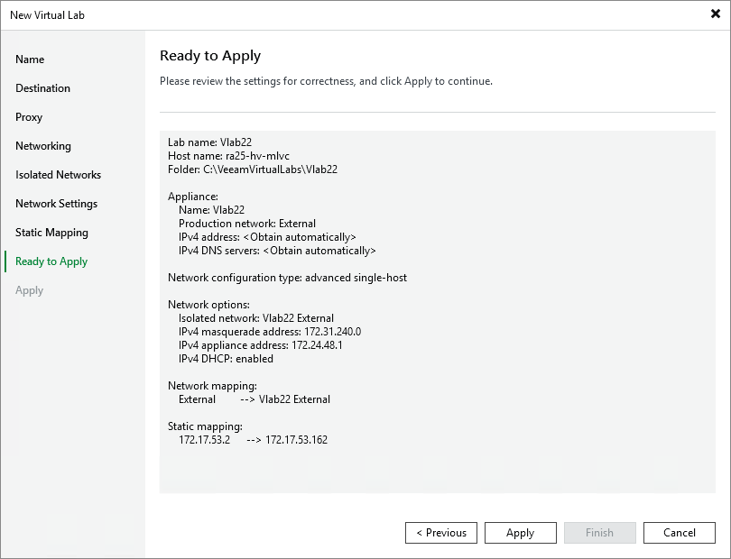 Step 9. Apply Parameters