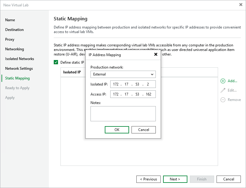 Step 8. Specify Static IP Mapping Rules