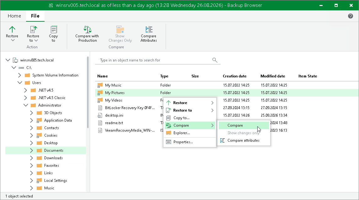 Compare Files and Folders